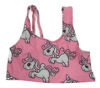 Svetloružová plavková lambáda s jednorožcami H&M