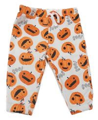 Bílo-oranžové tepláky s dýněmi Primark