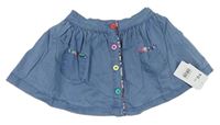 Modrá rifľová sukňa s vreckami Mothercare