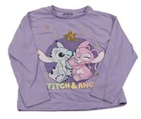 Lila tričko so Stitchem Disney