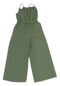 Světlekhaki palazzo kalhotový overal H&M