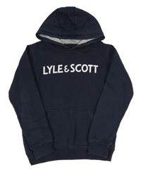 Tmavomodrá mikina s kapucňou zn. Lyle&Scott