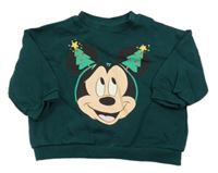 Tmavozelená mikina s Mickeym H&M