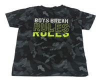 Černé army sportovní tričko s nápisem 