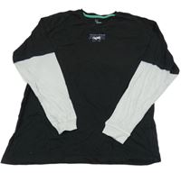 Čierno-svetlosivé tričko s logom JACK&JONES