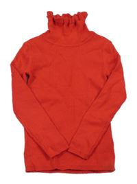 Červený rebrovaný svetrový rolák F&F