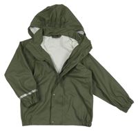 Khaki nepromokavá bunda s kapucňou Name it