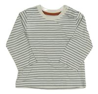 Bílo-smaragdové pruhované triko 