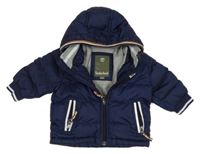 Tmavomodrá šusťáková zateplená bunda s kapucí Timberland