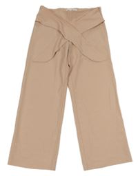 Svetloružové culottes nohavice s opaskom Zara