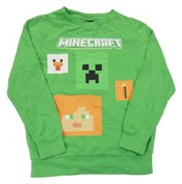 Zelená mikina s Minecraft