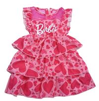 Růžové vrstvené šaty Barbie zn. Pat Pat