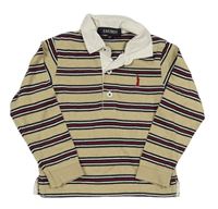 Béžovo-farebné pruhované polo tričko Eastboy