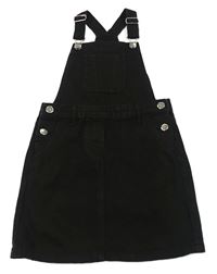 Čierna rifľová na traká sukňa Matalan