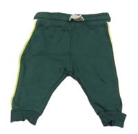Kaki-biele cuff tepláky s pruhmi zn. F&F