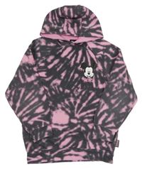 Šedo-růžová batikovaná mikina s Mickeym a kapucí Primark