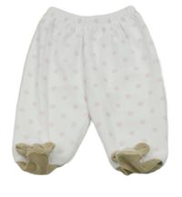 Bílé sametové polodupky s puntíky 