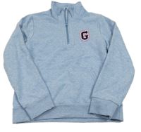 Svetlomodrá melírovaná mikina s písmenkom Yigga