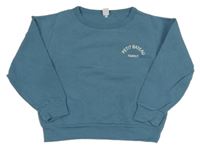 Modrošedá mikina s logom Petit Bateau