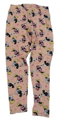 Svetloružové legíny s Minnie + Mickeym Disney