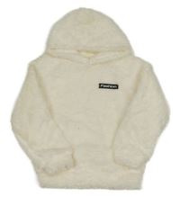 Smotanová chlpatá mikina s nápisom a kapucňou Shein