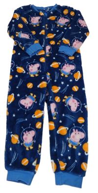 Tmavomodrý chlupatý overal s Tomíkem Mothercare