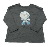 Šedé triko s kosmonautem F&F