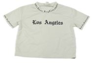 Biele tričko s nápismi Shein