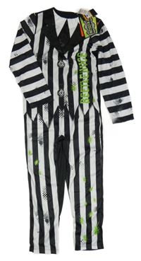 Nové - kostým - černo-bílý pruhovaný overal - BeetleJuice F&F