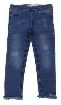 Modré riflové džegíny oušoupaného vzhledu Denim Co.