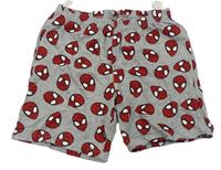 Šedé melírované pyžamové kraťasy se Spider-many MARVEL