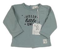 Nové - světlešedomodrá mikina s nápismi Baby Bol