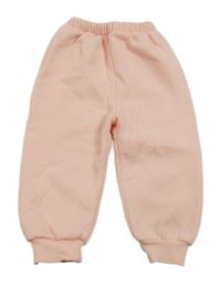 Broskvové teplákové tepláky