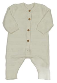 Smotanový rebrovaný úpletový overal George