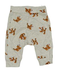 Světlešedé melírované turecké tepláky s Tygry H&M