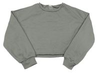 Tmavosivá crop mikina SHEIN