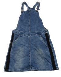 Modré teplákové riflové šaty s pruhem name it.