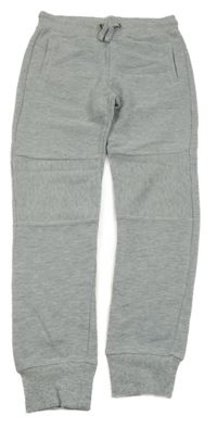 Šedé melírované žebrované tepláky ZARA