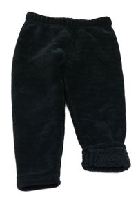 Čierne žinylkové zateplené nohavice Topolino
