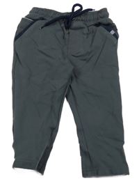 Tmavosivé chino teplákové nohavice