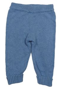 Modré melírované pletené tepláky