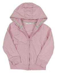 Svetloružová prepínaci mikina s kapucňou M&S