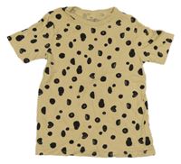 Světlebéžovo-černé vzorované tričko H&M