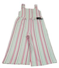 Nové - pruhovaný vzorovaný kalhotový overal s volánkem St. Bernard
