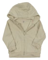 Svetlobéžová prepínaci mikina s kotvou a kapucňou F&F