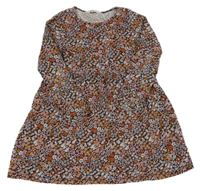 Čierne kvetované šaty H&M