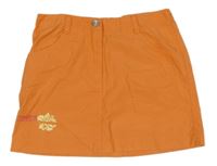 Oranžová plátenná s nápisom a květem