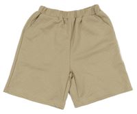 Béžové žebrované/vzorované kraťasy SHEIN