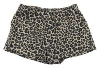 Béžovo-hnedo-čierne vzorované kraťasy H&M