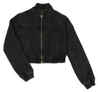 Čierna rifľová crop bunda New Look